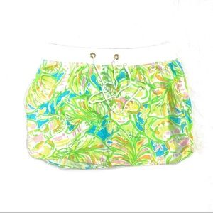Lilly Pulitzer Linen Skirt Size Large Elephant Ears Print